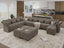 LLappuil High Back Modular Sectional Sofa 179" 14-Seater U Shaped Couch with Large Storage Chaise, Oversized Velvet Recliner Couches with Big Ottoman for Living Room, Brown