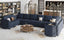 LLappuil Oversized Modular Sofa 12 Seater Storage Sectional with Reversible Chaise, Large U Shaped Couches for Living Room Office, Denim Blue