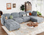 LLappuil Modular Sectional Couch, Oversized U Shaped Sectional Sofa for Living Room 10 Seater Sofa in Cozy Removable Covered Teddy Velvet Fabric,with Coffee Table Ottoman (Beige)