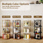 LLappuil 3 Tier Rotating Bookshelf, 360° Display Swivel Bookcase, Corner Bookshelf for for Bedroom, Living Room Gold