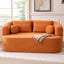 LLappuil 67" Loveseat Sofa, Chenille Boneless Sofa Couch for Living Room, No Need Assemble Orange