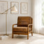 LLappuil Accent Chair, Mid-Century Modern Reading Single Sofa Chair for Living Room, Foil Fabric