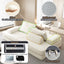 LLappuil King Size Convertible Sofa Bed, 87" DIY Chenille Sofa Couch with Deep Seat for Living Room Beige