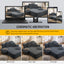 LLappuil Chaise Lounge Chair Indoor, Corduroy Boneless Sofa Bed, Deep Seat Sleeper Couch Reading Chairs, Cloud Sofas Couches for Living Room, No Assembly Required Dark Gray