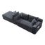 LLappuil Sectional Sofa, 94.5" U Shaped Modular Sectional Couch with Right Chaise, Cloud Courduroy Sofa Couch with Movable Ottoman for Living Room Gray