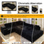 LLappuil Sectional Sofa, 110" Sectioanl Couch with Movable Ottoman Convertible Sofa Bed, 7 Seat Corduroy Sofa Couch with Hidden Armrest Storage & USB Charging Ports for Living Room Black