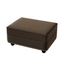LLappuil Ottoman Square Footrest for Modular Sectional Sofa, Velvet Foot Stool for Living Room Brown