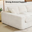 LLappuil 130" Sectional Sofa, U Shaped Modular Sectioanl Couch with Chaise, Boneless Corduroy Cloud Sofa Couch for Living Room, No Assembly Compression Sofa Beige