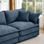LLappuil Modular Sectional Sofa, Sectional Couch with Movable Ottoman, Chenille 4 Seat Cloud Sofa Couch for Living Room Blue