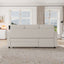 LLappuil 81" Loveseat Sofa with Recliner Chair, 3 Seat Sofa with Pull Out Sofa Bed, Chenille Sofa Couch Convertible Sofa Bed with Tabletop, Cup Holder, USB & Type-c Charging Port for Living Room