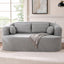 LLappuil 67" Loveseat Sofa, Chenille Boneless Sofa Couch for Living Room, No Need Assemble Gray
