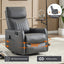 LLappuil Recliner Chair, 360° Swivel Massage Recliner Chair with Heat, Nursery Glider Rocker Recliner Chair for Living Room, Bedroom, Faux Leather Gray