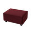 LLappuil Ottoman Square Footrest for Modular Sectional Sofa, Velvet Foot Stool for Living Room Red