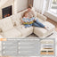 LLappuil 69" Loveseat Sofa, Modular Sectional Couch with Movable Ottoman, Cloud Chenille Sofa Couch for Living Room