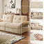 LLappuil Pull Out Sofa Bed Queen Size, Loveseat Sofa Convertible Sofa Bed, Chneille Sofa Couch for Living Room Beige