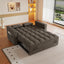LLappuil Pull Out Sofa Bed Full Size, 65" Loveseat Sofa Convertible Sofa Bed, Chenille Sofa Couch with Small Toptable, Charging Port, Hidden Storage Armrest for Living Room Gray