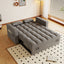 LLappuil Pull Out Sofa Bed Full Size, 65" Loveseat Sofa Convertible Sofa Bed, Velvet Sofa Couch with Small Toptable, Charging Port, Hidden Storage Armrest for Living Room Dark Gray