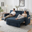 LLappuil 81" Loveseat Sofa with Recliner Chair, 3 Seat Sofa with Pull Out Sofa Bed, Chenille Sofa Couch Convertible Sofa Bed with Tabletop, Cup Holder, USB & Type-c Charging Port for Living Room