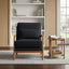 LLappuil Accent Chair, Mid-Century Modern Reading Single Sofa Chair for Living Room Black