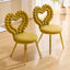 LLappuil Dining Chair Set of 2, 2 Piece Upholstered Accent Chairs for Dining Room, Living Room Yellow