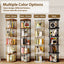 LLappuil 5 Tier Rotating Bookshelf, 360° Display Swivel Bookcase, Corner Bookshelf for for Bedroom, Living Room Black