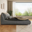 LLappuil Upholstered Platform Bed Queen Size, Oversized Wood Bed Frame with Padded Backrest Gray