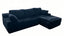 LLappuil 96" Sectional Sofa, Modular Sectional Couch with Left Chaise, Deep Seat Corduroy Cloud Sofa for Living Room Black