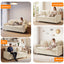 LLappuil 59" Loveseat Sofa, Small Living Room 2 Seat Sofa Couch, Corduroy Cloud Sofa Couch for Apartment, Compact Space Beige