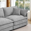 LLappuil Modular Sectional Sofa, Sectional Couch with Movable Ottoman, Chenille 4 Seat Cloud Sofa Couch for Living Room Gray
