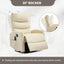 LLappuil Recliner Chair, 360° Swivel Massage Recliner Chair with Heat, Nursery Glider Rocker Faux Leather Recliner Chair for Living Room Beige