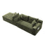 LLappuil Sectional Sofa, 106" U Shaped Modular Sectional Couch with Left Chaise, Cloud Courduroy Sofa Couch with Movable Ottoman for Living Room Green
