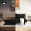 LLappuil 71" Corduroy Futon Convertible Sofa Bed, Loveseat Sleeper Sofa Couch for Living Room Apartment Black