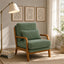 LLappuil Accent Chair, Mid-Century Modern Reading Single Sofa Chair for Living Room Green