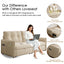 LLappuil 70" Convertible Sofa Bed, Pull Out Sofa Bed Full Size, Corduroy Loveseat Sofa with Ottoman, USB & Type-c Charging Port for Living Room Beige