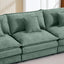 LLappuil Modular Sectional Sofa, Sectional Couch with Movable Ottoman, Chenille 4 Seat Cloud Sofa Couch for Living Room Mint Green