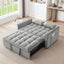 LLappuil Pull Out Sofa Bed, Loveseat Sofa Convertible Sofa Bed, Velvet Sofa Couch for Compact Space Light Gray