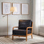 LLappuil Accent Chair, Mid-Century Modern Reading Single Sofa Chair for Living Room, Foil Fabric