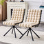 LLappuil Dining Chair Set of 2, 2 Piece Puffy Bubble Kitchen Dining Chair with with Metal Legs, Tufted Velvet 360° Swivel Accent Chair for Dining Room, Kitchen, Living Room