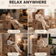 LLappuil Recliner Chair, 360° Swivel Reclining Chair, Manual Nursery Glider Rocker Recliner Chair for Living Room, Corduroy Beige