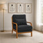 LLappuil Accent Chair, Mid-Century Modern Reading Single Sofa Chair for Living Room Dark Gray