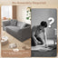 LLappuil 80" Futon, 3 Seat Sofa Convertible Sofa Bed, Chenille Sofa Couch for Living Room Gray