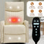LLappuil Recliner Chair, 360° Swivel Massage Recliner Chair with Heat, Nursery Glider Rocker Recliner Chair for Living Room, Bedroom, Faux Leather Beige