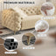 LLappuil Pull Out Sofa Bed King Size, 98" Tufted 3 Seat Sofa Convertible Sleeper Sofa Bed, Oversized 28" Deep Seat Velvet Sofa Couch for Living Room Khaki