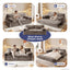 LLappuil 80" Corduroy Sofa, Pull Out Sofa Bed King Size, Loveseat Sofa Convertible Sofa Bed for Living Room