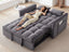 LLappuil Pull Out Sofa Bed, Loveseat Sofa Convertible Sofa Bed, Velvet Sofa Couch for Compact Space Dark Gray
