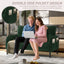 LLappuil Loveseat Sofa, 47" Small Couch, Love Seat Corduroy Sofa Couch for Compact Space Green