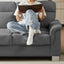 LLappuil 82" Velvet Sofa, 3 Seater Sofa Couch for Living Room Gray