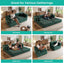 LLappuil 78" Corduroy Sofa Bed, Floor Sofa Convertible Sofa Bed, Loveseat Sofa for Living Room, No Assembly Green