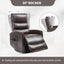 LLappuil Recliner Chair, 360° Swivel Massage Recliner Chair with Heat, Nursery Glider Rocker Faux Leather Recliner Chair for Living Room Beige