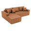 LLappuil 108" Sectional Sofa, Modular Sectional Couch with Right Chaise, Deep Seat Faux Leather Cloud Sofa for Living Room